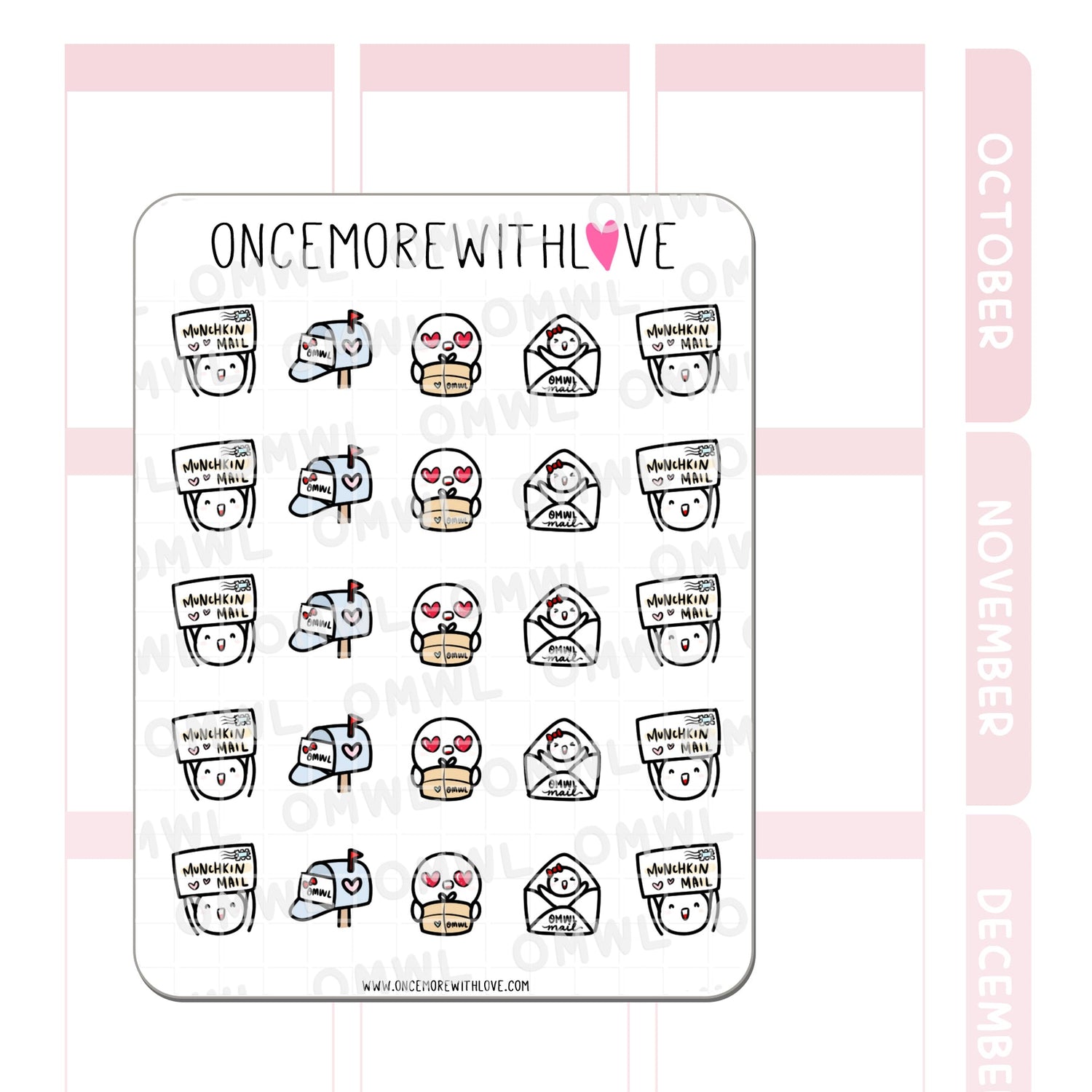 Once More With Love M982 Munchkin Mail Sticker