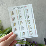 New monthly tabs for labeling your planner! 

SIZE: 4" x 5.5"
COLOUR: White or Clear
MATERIAL: Vinyl/Pet Back