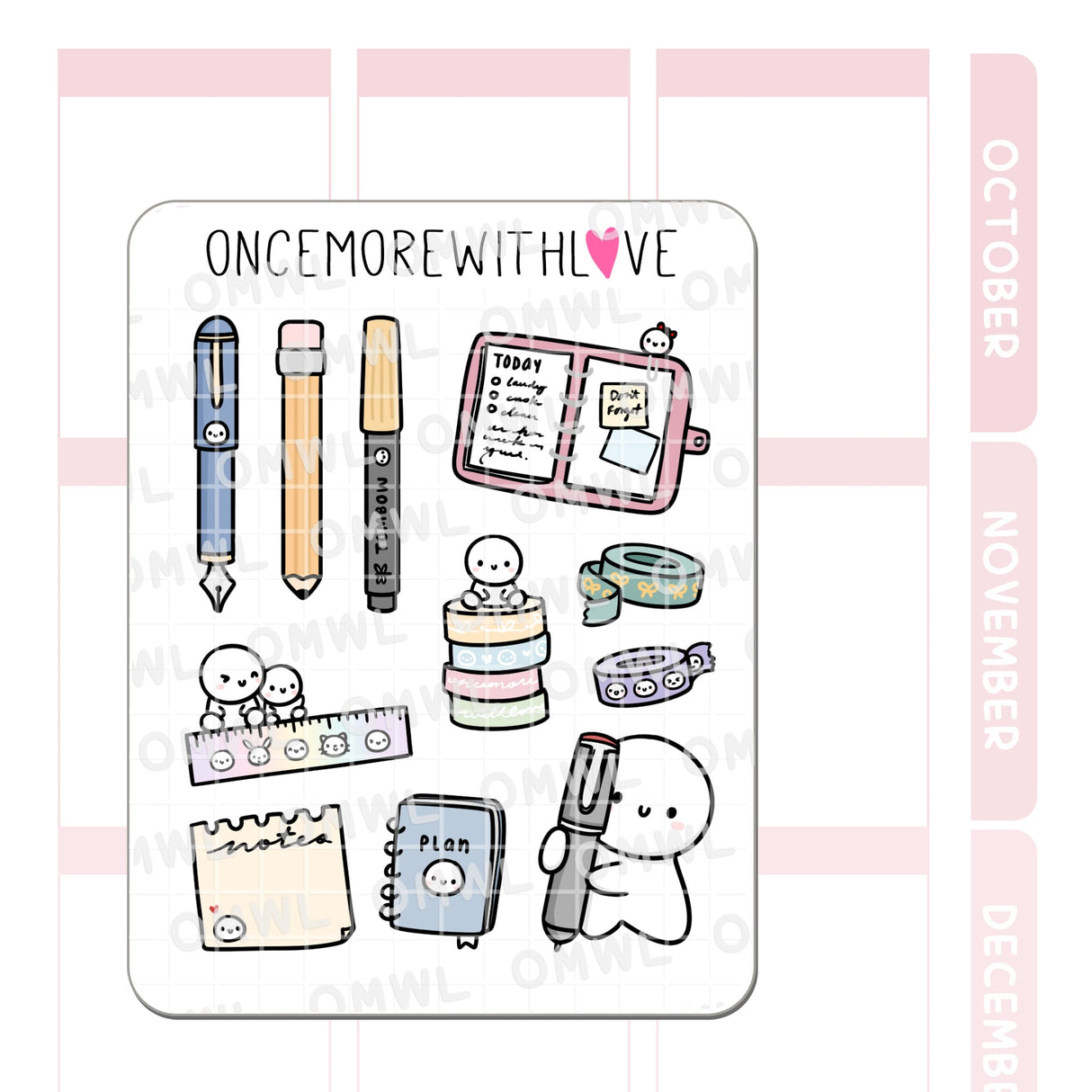 Once More With Love M1344 PlanningLargeDecoSticker