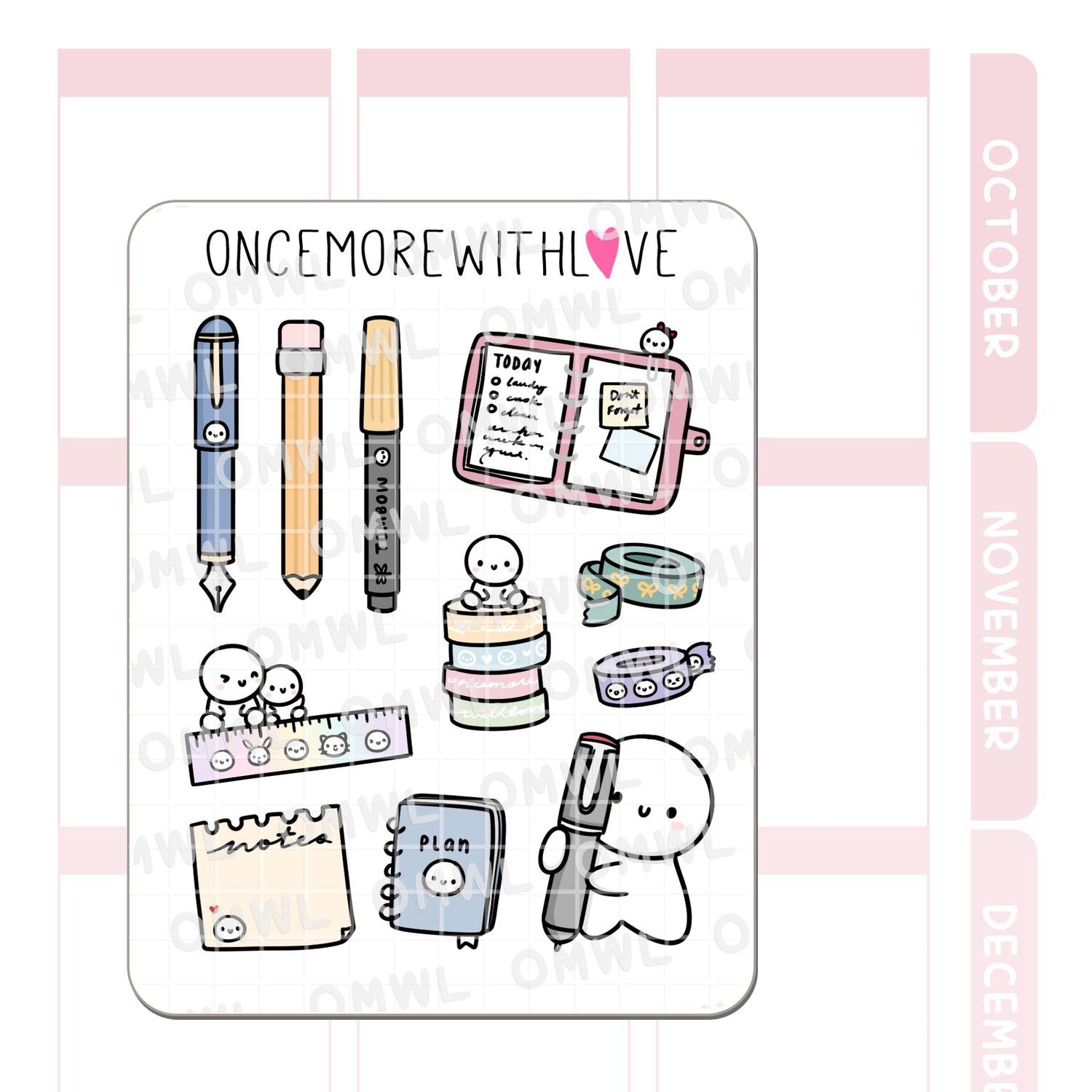 Once More With Love M1344 PlanningLargeDecoSticker