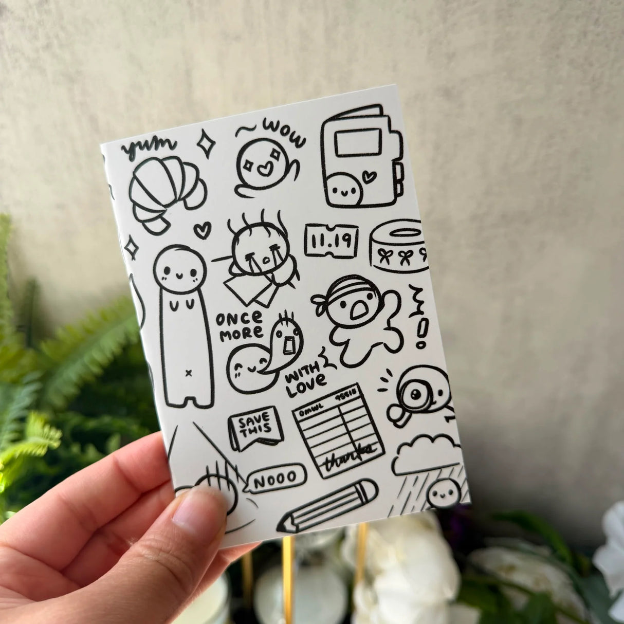 Once More With Love Reusable Sticker Book - Sketchbook Doodles