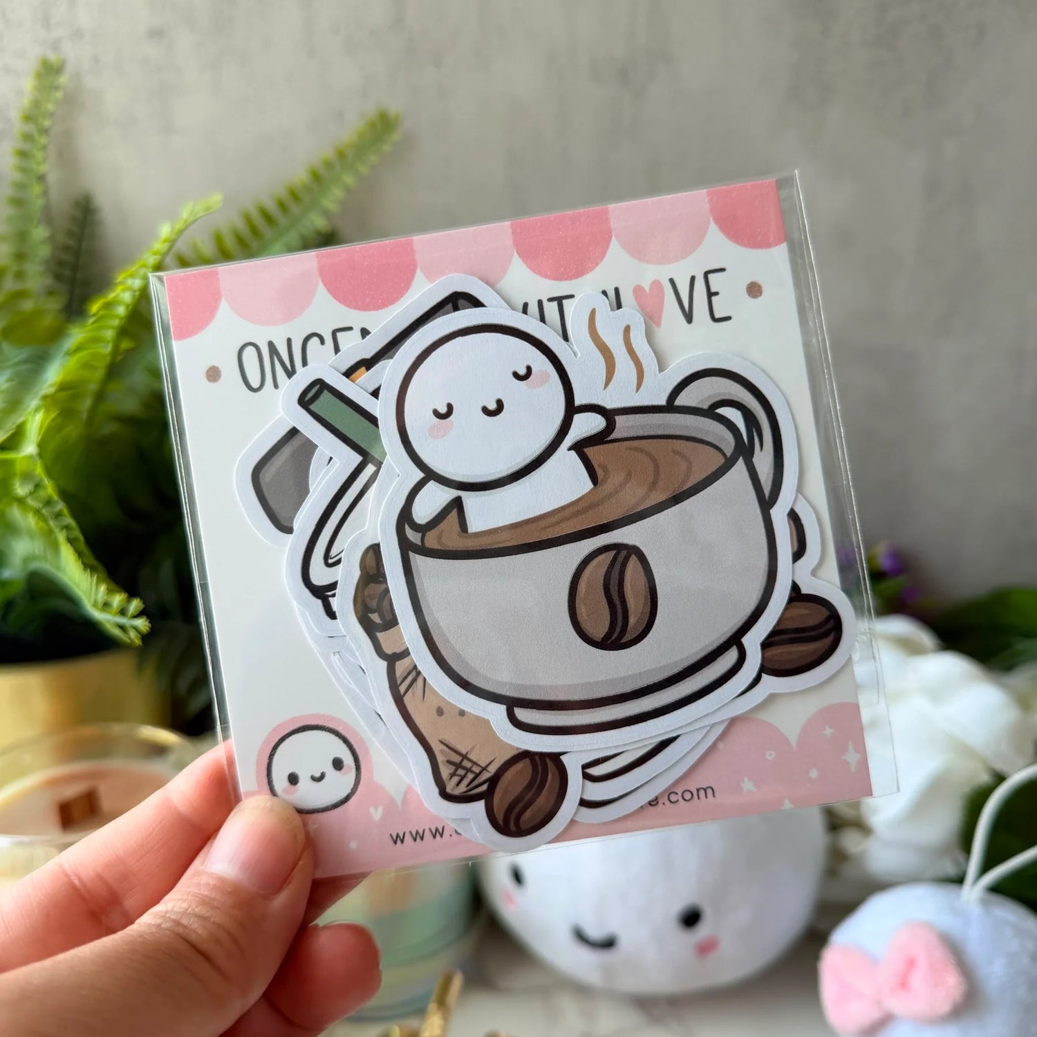 Celebrate your love for cozy mornings, café vibes, and caffeine‑powered creativity with the Coffee Lover Sticker Pack from Once More With Love. This adorable vinyl sticker set features charming coffee‑themed designs that bring warmth and personality to planners, journals, scrapbooks, and everyday crafts.

Includes 6 Stickers