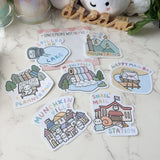 A whimsical and heart‑warming addition to any sticker lover’s collection, the Munchkinland Sticker Pack from Once More With Love brings adorable charm to planners, journals, scrapbooks, and creative projects. Featuring cute, expressive characters inspired by the magical world of Munchkinland, this vinyl sticker set is perfect for adding personality and joy to your everyday spreads.

Includes 7 Stickers