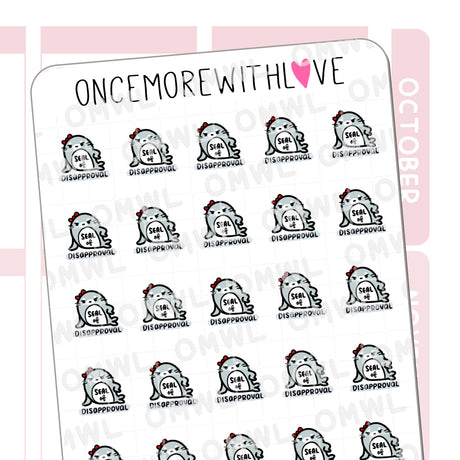 Once More With Love - V144 Seal of Disapproval Sticker Sheet