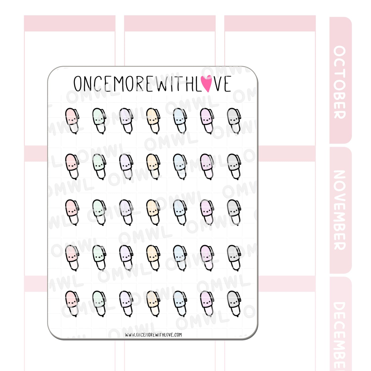 Once More With Love - V218 Pen Doodle Sticker