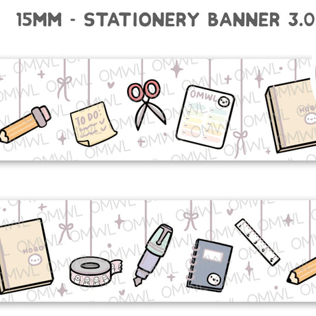 Once More With Love Washi Tape - Stationery Banner 3.0 +Matte Champagne Foil

All stationery lovers need this! Super cute washi for all our favourite things hehe

WHAT YOU RECEIVE:

1 roll of exclusively designed washi tape by Once More With Love

These washi tapes are great for decorating your munchkin planner spreads or for creating cards, scrapbook pages, or journals :)

Washi tapes come shrink wrapped. No other packaging provided!


SIZE: 15mm x 10m
MATERIAL: washi tape