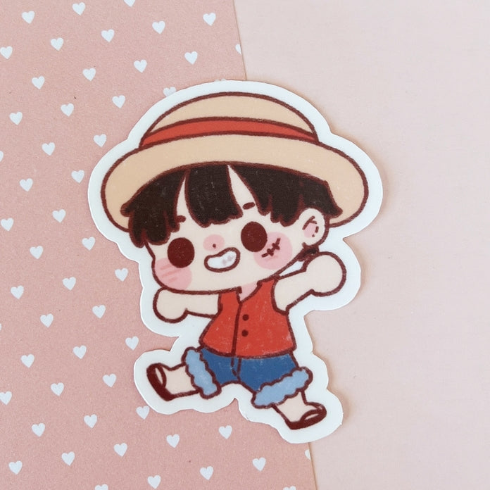 Cherry Rabbit One Piece Luffy Sticker