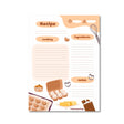 Only Happy Things Stationery - Baking Recipes Notepad A5