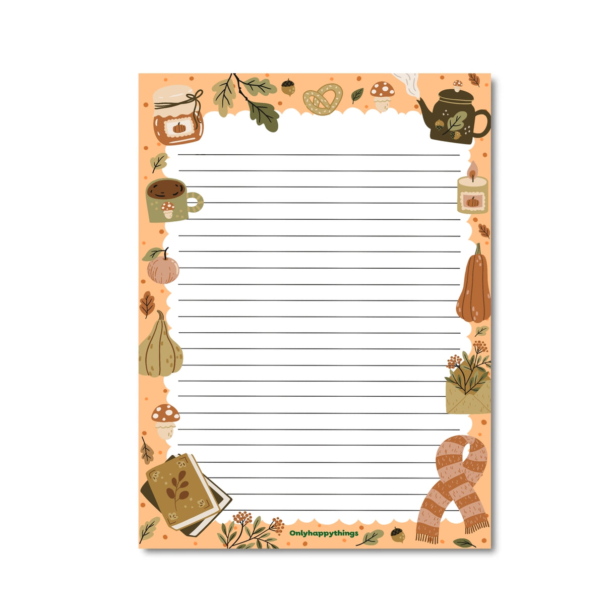 Only Happy Things Stationery - Cozy Autumn Notepad A5