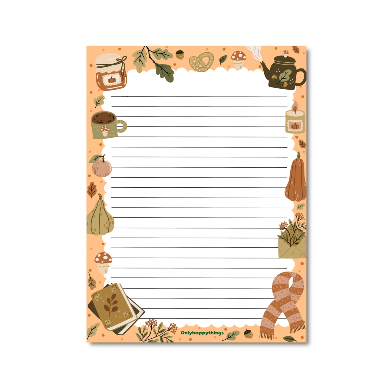 Only Happy Things Stationery - Cozy Autumn Notepad A5