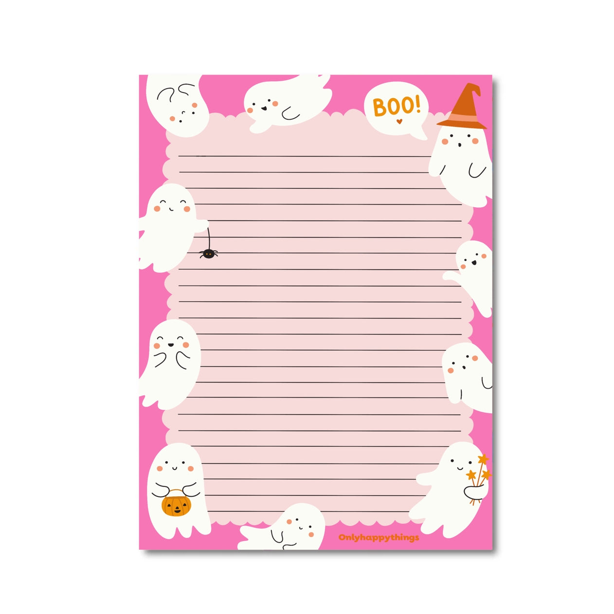 Only Happy Things Stationery - Ghosts Notepad A5