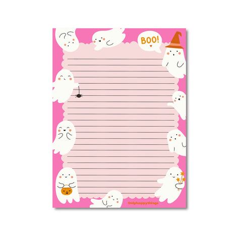 Only Happy Things Stationery - Ghosts Notepad A5