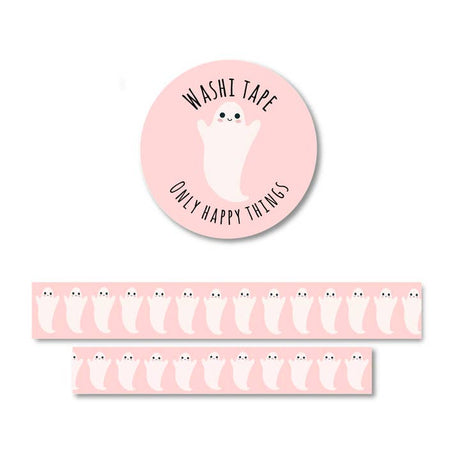Only Happy Things Stationery - Pink Ghost Washi Tape