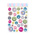 Brighten your crafts with this charming A6 sticker sheet featuring colorful button designs.&nbsp; These stickers are perfect for journaling, scrapbooking, pen‑pal mail, planners, and all your creative projects.

A6 (105 x 148mm)&nbsp;
Printed on matt coated paper