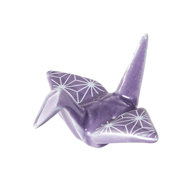 Origami crane porcelain chopstick rest / pen rest
