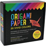 Deluxe boxed set contains 500 sheets of premium origami paper! Vibrant, specially designed paper is the perfect weight for easy folding and durability. Paper comes in 20 different brilliant double-sided solid colors.

Boxed set includes a booklet with instructions for making 6 classic origami projects: a boat, a crane, a fortune teller, a pinwheel, a flower, and a box. Discover, explore, and enjoy this ancient art form! Set comes in a sturdy laminated box that safeguards your origami paper as you use it.

5