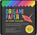 Deluxe boxed set contains 500 sheets of premium origami paper! Vibrant, specially designed paper is the perfect weight for easy folding and durability. Paper comes in 20 different brilliant double-sided solid colors.

Boxed set includes a booklet with instructions for making 6 classic origami projects: a boat, a crane, a fortune teller, a pinwheel, a flower, and a box. Discover, explore, and enjoy this ancient art form! Set comes in a sturdy laminated box that safeguards your origami paper as you use it.

5