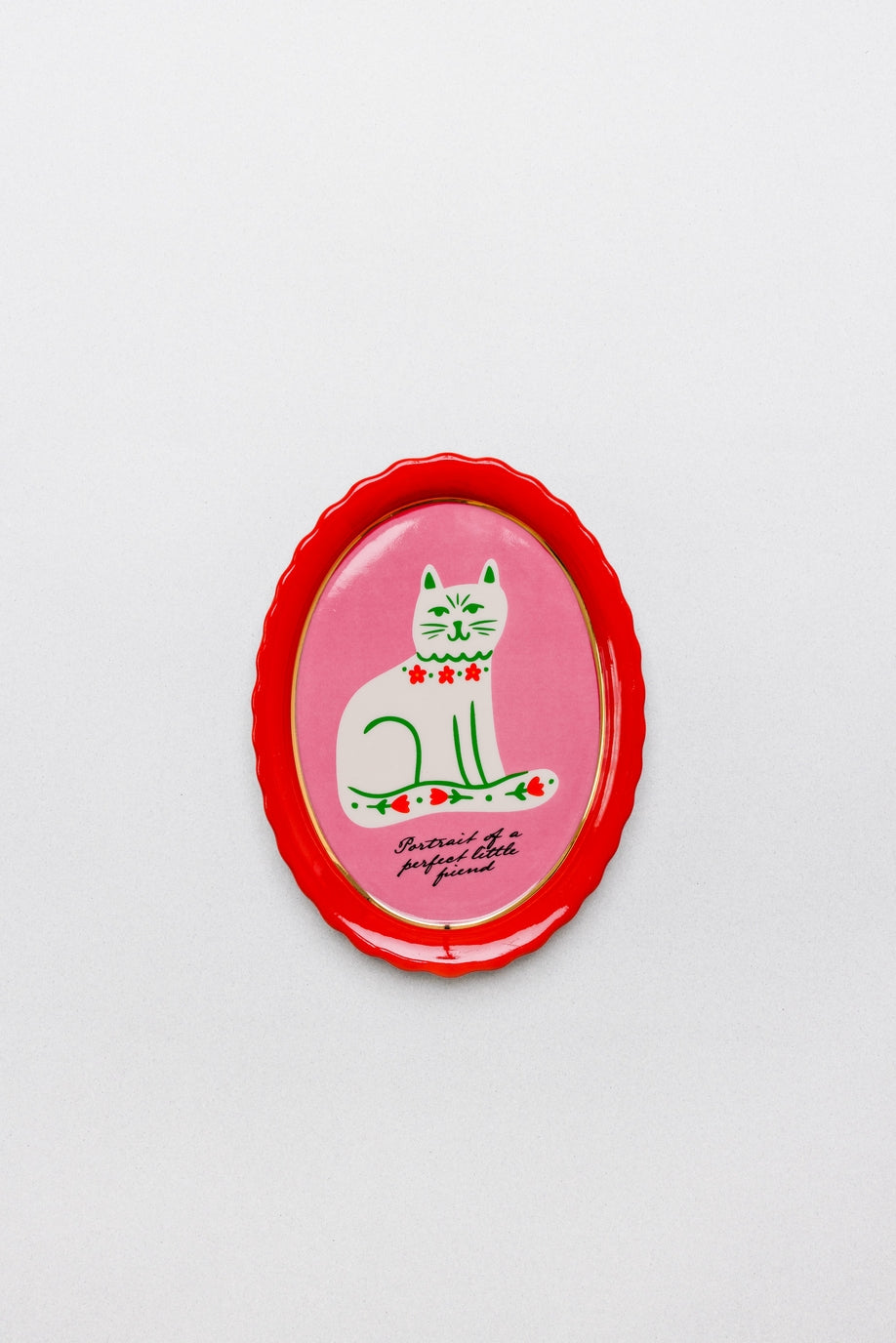 Ban.do Oval Trinket Tray - Cat Portrait