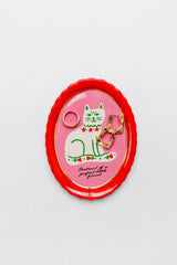 Ban.do Oval Trinket Tray - Cat Portrait
