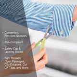 PLUS Twiggy™ Curved Blade Scissors

Designed to go anywhere, Twiggy™ scissors combine portability, safety, and precision in a compact, pen-size format. Featuring PLUS’s signature curved blade design, Twiggy delivers up to 2× smoother, more effortless cutting for everyday tasks at home, in the studio, or on the go.

TSA-compliant and travel-friendly
Compact, pen-size design fits easily in a pocket, purse, or drawer
Curved stainless steel blades (1.6") for smooth, precise cutting
Safety cap with blade lock fo