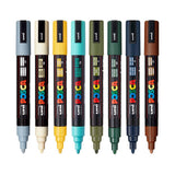 Marcador de pintura POSCA de 8 colores PC-5M en tonos tierra