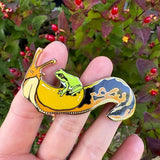 Pacific Banana Slug & Pacific Chorus Frog Enamel Pin