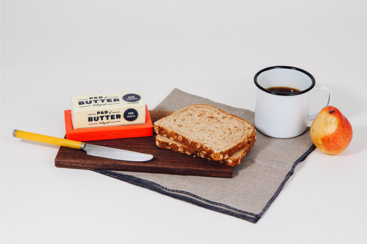 Pad of Butter Notepad

This non-stick notepad—perfect for slathering brilliant ideas onto—makes a charming stocking stuffer and low-calorie gift.