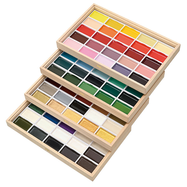 Gansai Tambi Watercolors - Set of 100 in Wooden Box Limited Edition