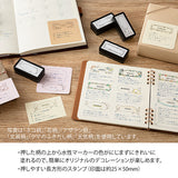 Midori Pre-inked Stamp Stationery Half Size