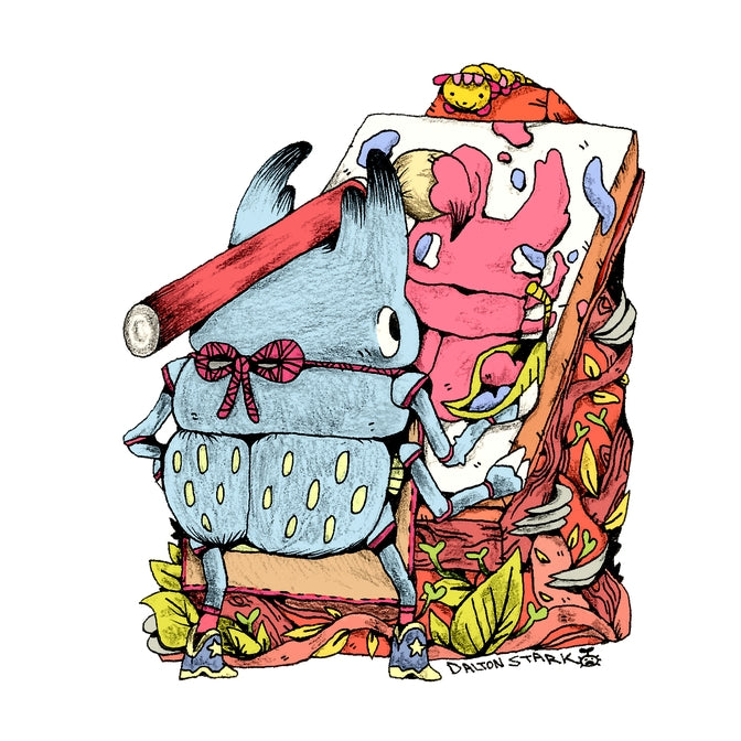 Dalton Stark Painting Beetle Sticker