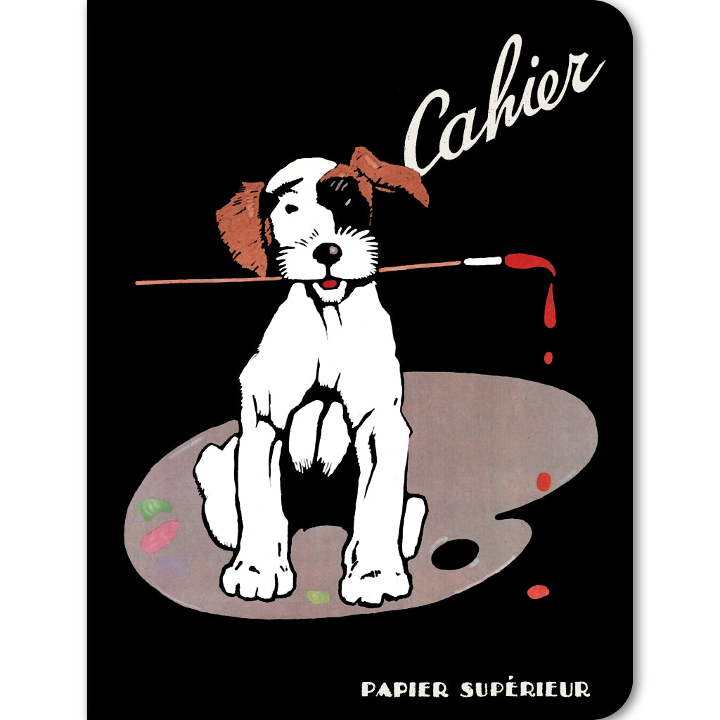 Cuaderno de dibujo de perro en francés