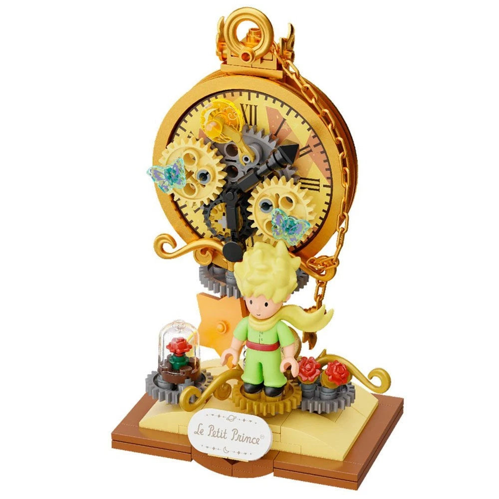 Beepe your collection with this poetic construction set ;Pocket Watch of the line Starry Ride inspired by The Little Prince (Le Petit Prince), manufactured by Pantasy.

Includes 161 pieces of high quality ABS plastic, officially licensed, with very visual instructions. The mounted model measures approximately 16.5 cm high. Estimated assembly time: 40 minutes. Perfect for children and adult collectors.