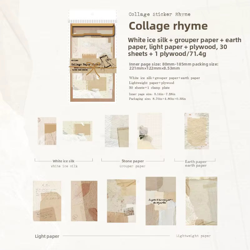 This beautifully crafted paper pack includes 30 pieces of cute paper materials in different patterns and 1 small clamp! Each pack comes with pieces in varying styles with a unique set of designs.

These pieces make great card decoration, collage pieces, or additions to your journal spreads!