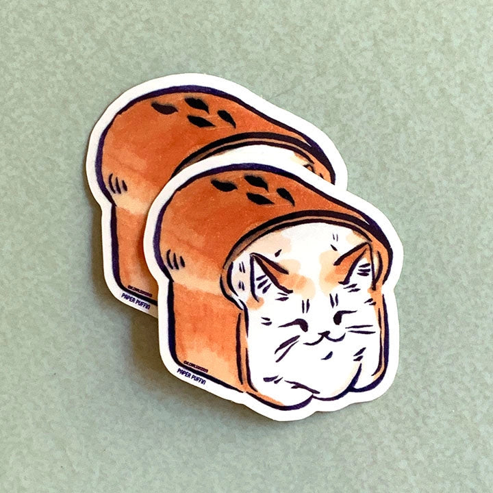 Paper Puffin - Bread Loaf Cat Vinyl Sticker