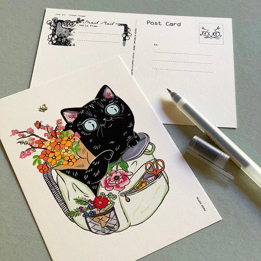 + size: 4.25 x 6” standard size, regular postage stamp
+ printed on a ‘toothy’ rag off white color card stock paper
+ FSC 100% recycled environmentally friendly paper
+ created and printed in Portland, OR 


All work and photos ©PAPER PUFFIN Art by K.CARLSON