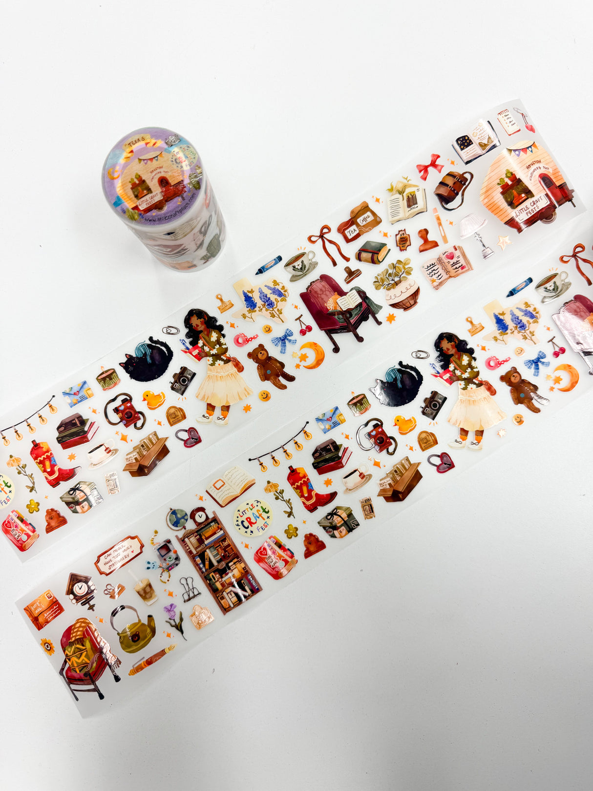 PaperaicaShop x Little Craft Fest Pre-cut PET Tape - Stationery & Texas Love