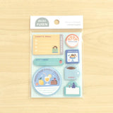 These flake sticky notes are designed by illustrator eric.
They feature a weak adhesive and are die-cut so you can write on them with water-based pens, oil-based pens, or pencils.
Perfect for quick notes or adding decoration to your planner.

7 designs x 20 each (Total 140pcs)
Weak-adhesive
Includes 1 pack