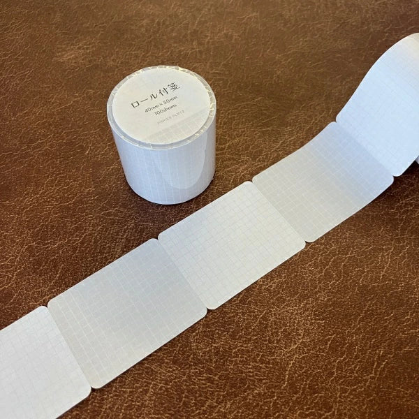 Perforated sticky notes in a roll. Designs can be torn off easily and be used individually. These soft colored sticky notes are perfect for your planner or journal.&nbsp;

Each roll has 100 pieces of sticky notes with 2 designs (50 pieces for each design).


Size of each sticky note: 40mm x 50mm
2 designs x 50 sheets each (100 sheets in total)
Includes 1 roll of sticky notes
Country of manufacture: Japan
Material / component: High quality paper