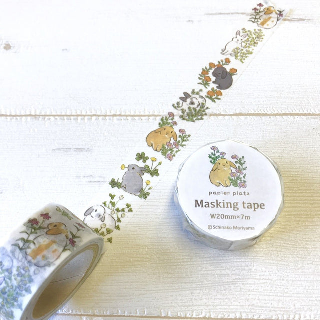 Papier Platz x Moriyama Noriko Washi Tape - Hana-Usagi