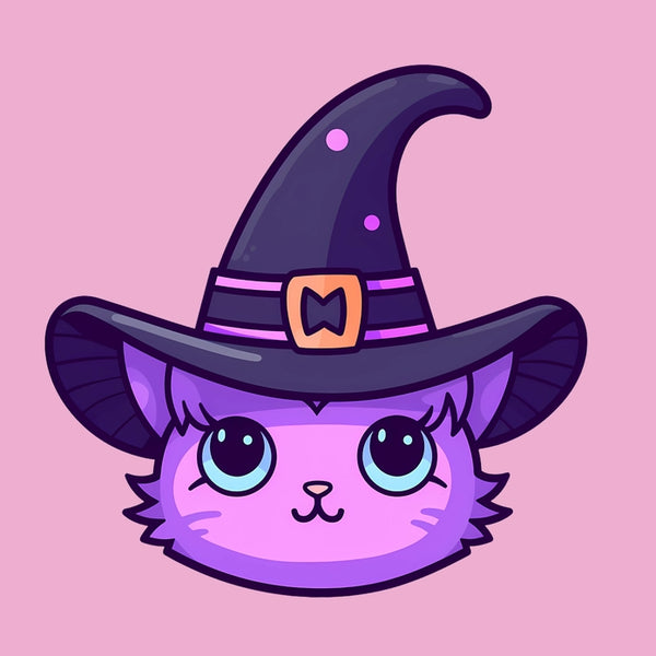 Pastel Goth Witchy Cat Sticker #1