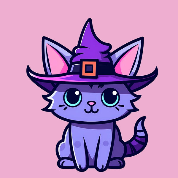 Pastel Goth Witchy Cat Sticker #2