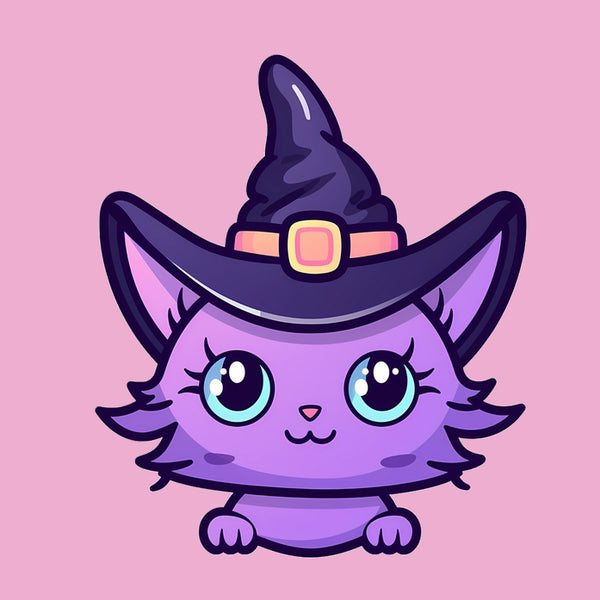 Pastel Goth Witchy Cat Sticker #3