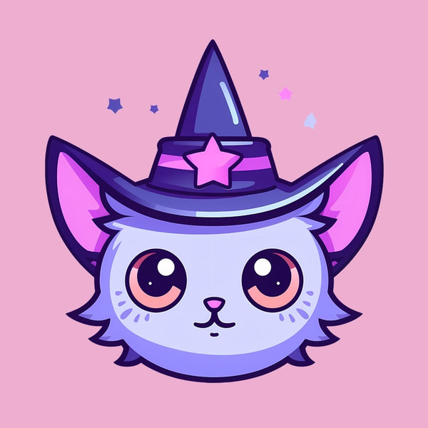 Pastel Goth Witchy Cat Sticker #4