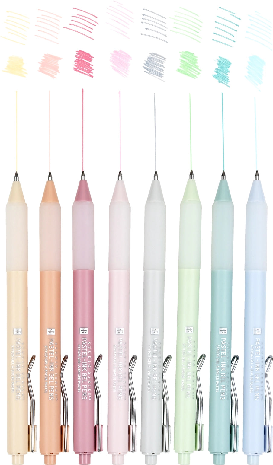 Quick-drying fine-tip gel pens with expressive pastel colors provide a seamless flow of ink for a flawless writing experience! Retractable gel pens are perfect for intricate journaling, drawing, planning, and more!

Ultra-fine 0.5 mm tips for precision writing. Smudge-free. No bleed-through. Choose from a palette of 8 pastel-ink colors to bring personal style to all your writing projects. Perfect for sketching, note-taking, and correspondence. 8 different pastel colors range from gray, blue, and green, to t