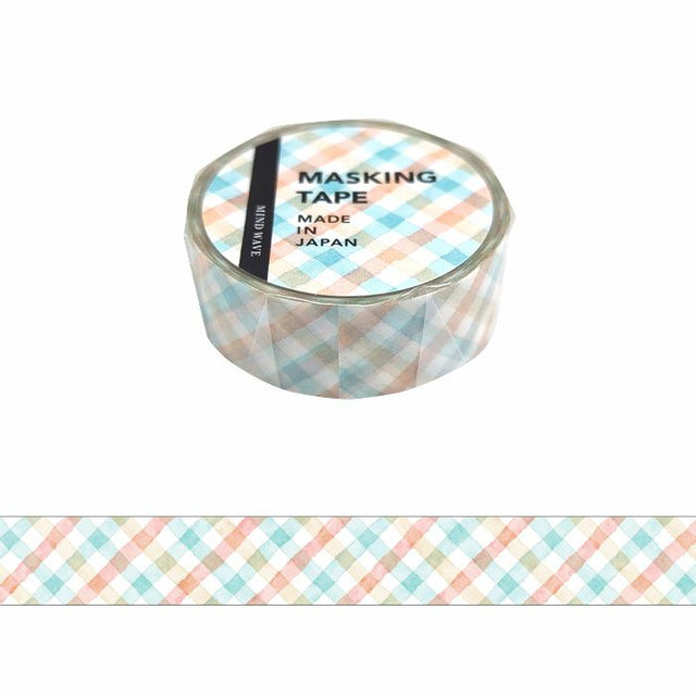 This is a standard masking tape with a width of 15 mm.
The lineup has increased to the popular plaid pattern.
Because it is simple, it is finished with a design full of care.


Width 15mm × Length 5m
Material:&nbsp;Washi paper
Includes 1 roll of washi