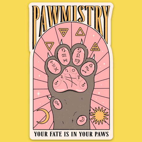 Wicked Clothes Pawmistry Vinyl Sticker - You fate is in your paws