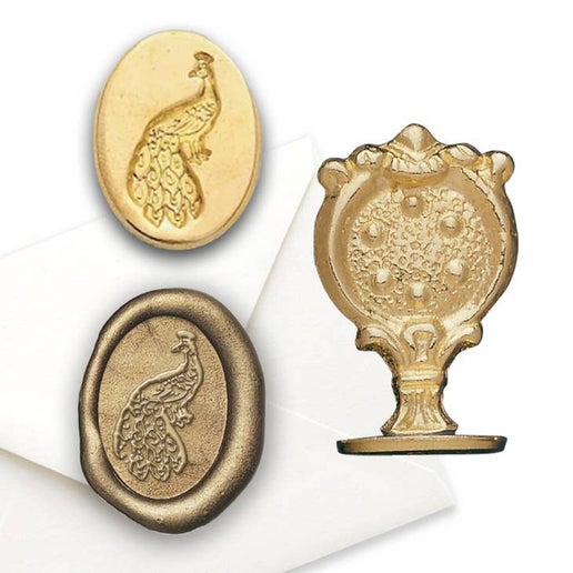 Peacock Florentine Brass Wax Seal Stamper