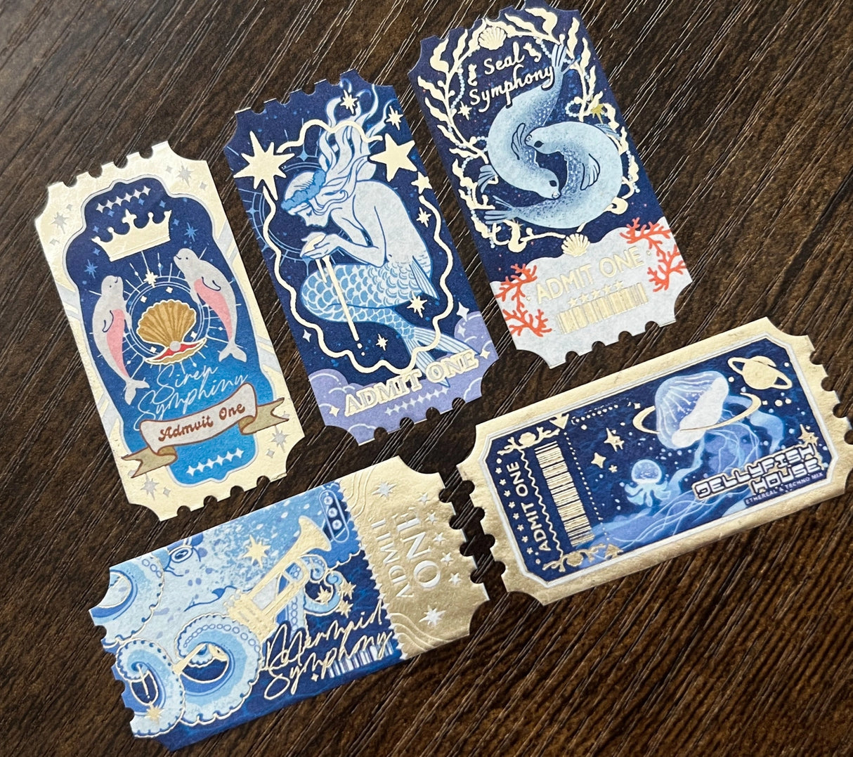 Pegushi Gold Foil Salt Water Ticket Washi Tape