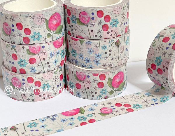 Peony Floral Washi Tape