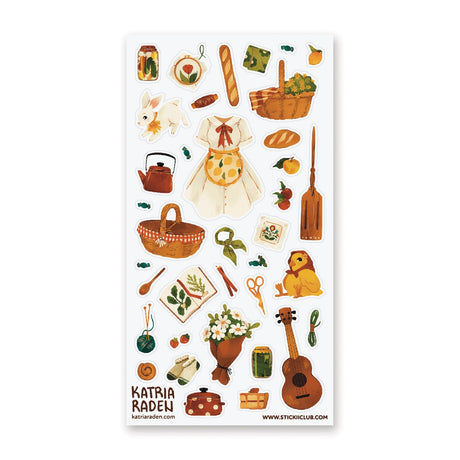 🧺🥖 @katriaraden helps us pack for our picnic with this charming set of essentials. From a lovely cottagecore outfit and fresh flowers to sweet fruits—plus a guitar and books for endless entertainment—this sheet has everything needed for an unforgettable spring picnic adventure.